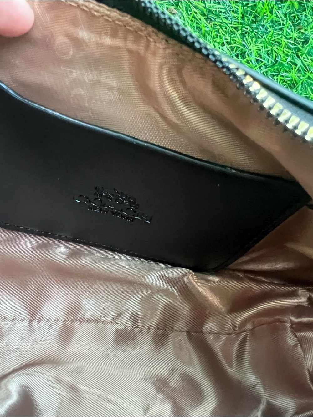 Coach Black Signature Canvas Shoulder Bag with Gold Hardware - Picture 3 of 4